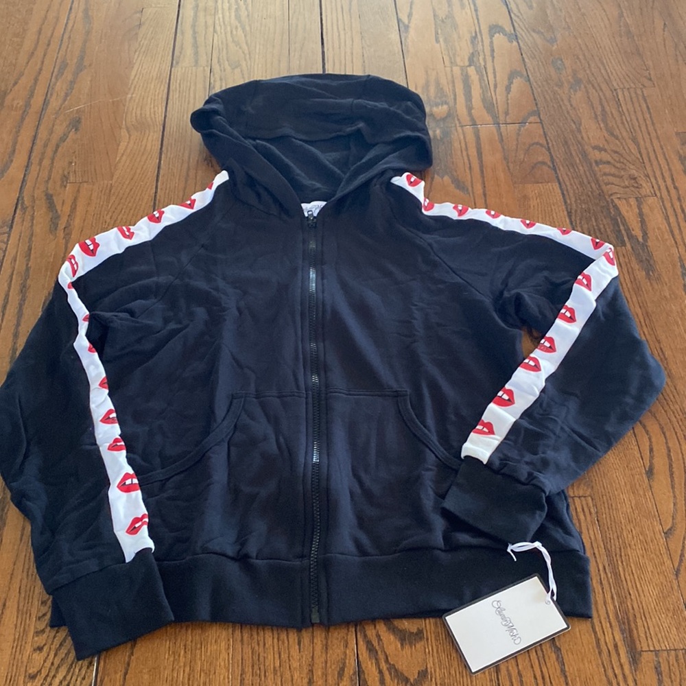 Lauren Moshi 
Gap Lip Black Zip Up Hoodie - Picture 5 of 7